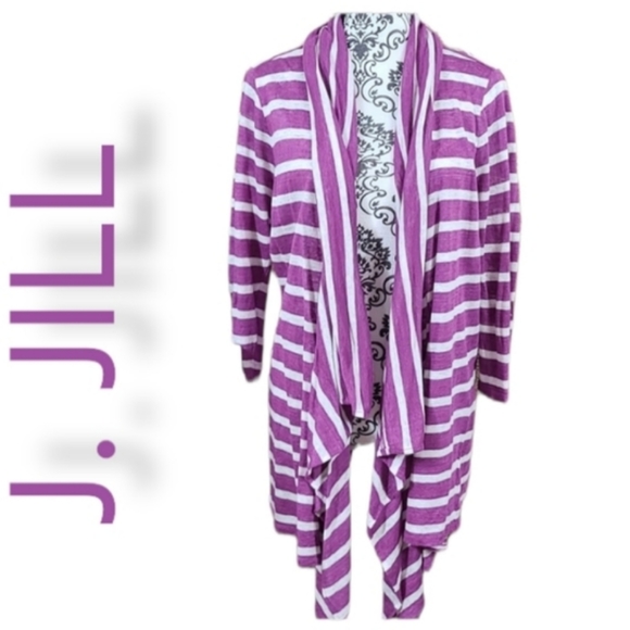 J. JILL Linen Waterfall Cardigan - Picture 5 of 9